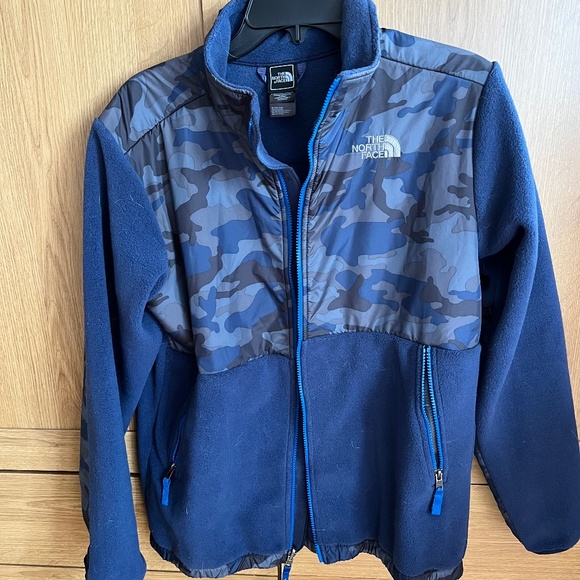 Big Boys Youth The North Face Navy Camouflage Fleece